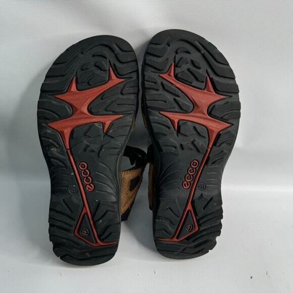 ECCO Yucatan Brown‎ Leather Sport Hiking Sandal Shoes Euro 41 Mens US 8 main image 6
